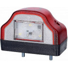 NUMBRITULI LED 12/24V. PUNANE KORPUS. TÜÜP ASPÖCK 100X60X65MM