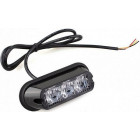 STROBO LAMPEGGIANTE GIALLO 3 LED 12/24V R65 R10 110X40MM