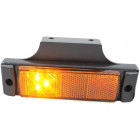 LD128 SIDE LIGHT LED YELLOW 12/24V WITH FOOT 0.5M CABLE (FOOT REMOVABLE) 130X33X17MM