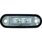 KÜLJETULI LED. KOLLANE VALGE KLAASIGA. 12/24V 0.5M KAABEL 78X22X18MM
