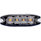 STROBO LAMPEGGIANTE GIALLO 4 LED 12/24V. BASSO 98X30X8MM