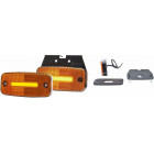 SIDE LIGHT STRIP LED 12/24V. 110X52MM YELLOW WITH FOOT