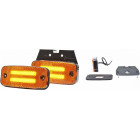 KÜLJETULI 2 RIBA-LED.12/24V. 110X52MM KOLLANE JALAGA