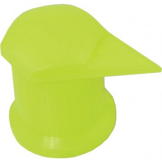 COPERCHIO/PROTEZIONE DADO RUOTA M32 IN PLASTICA/CASULA GIALLA CON FRECCIA IN ALTO, 999211520