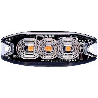 STROBO LAMPEGGIANTE GIALLO 3 LED 12/24V. BASSO 82X30X9MM, 999215550