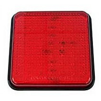 LED TAILLIGHT. SQUARE 1-PIECE. RED 100X100MM, 999220350