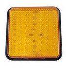 LED TAILLIGHT. SQUARE 1-PIECE. YELLOW 100X100MM