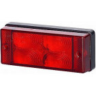 LPD591 ACCESSORIESBRAKE-FOG LIGHT LED 107X46MM RED 12/24V