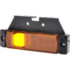 SIDE LIGHT LED YELLOW NEON 12/24V WITH FOOT 0.5M CABLE (FOOT REMOVABLE) 130X33X17MM