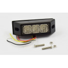 STROBO LAMPEGGIANTE GIALLO 3-LED 12/24V 100X33X27MM INTERASSE FORI 84MM