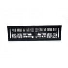 LICENSE PLATE BASE (NUMBER BASE) WITH LED NUMBER LIGHTS 12/24V