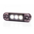 KÜLJETULI LED 12/24V VALGE TUMEDA KLAASIGA 3-LED 84X25X11MM