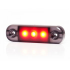 KÜLJETULI LED 12/24V PUNANE TUMEDA KLAASIGA 3-LED 84X25X11MM