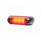 SIDE LIGHT LED 12/24V RED WITH DARK GLASS 3-LED 84X25X11MM