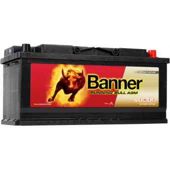 BANNER BATERY RUNING BULL AGM 105AH 394X175X190 -/+ 950A, BA60501