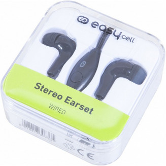 SBS EASYCELL EARPHONES WITH CORD 1.2M. BLACK, ECGGEARSETK