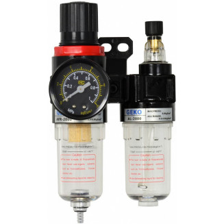 FILTER-REGULATOR-OILER 1/4&quot;. 500L/MIN. 0.5-9BAR GEKO, G01176