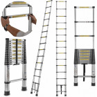 ALUMINUM TELESCOPIC LADDER WITH 15 STEPS. 920-4400MM. MAX 150KG GEKO