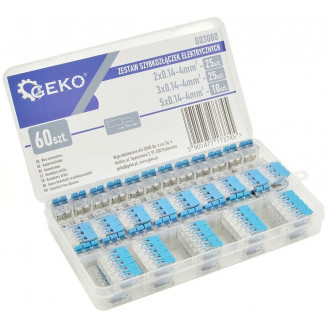 60-OS. SET DI TERMINALI APERTURA RAPIDA TIPO WAGO 0,2-4MM GEKO, G03080