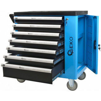 243-OS. CARRELLO ATTREZZI CON ATTREZZI. 7 CASSETTI. GEKO CON ARMADIO LATERALE, G10833