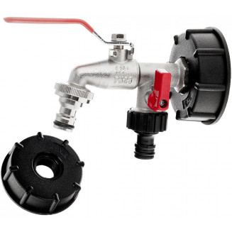 IBC ADAPTER S60*6 + 1/2&quot; KRAAN KAHELE. 3/4&quot; VÄLISKEERMEGA GEKO, G70191