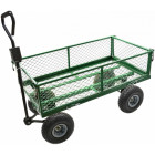 CHARIOT EN ACIER WAGON DE JARDIN À 4 ROUES MAX 350KG. 45X52X102CM GEKO