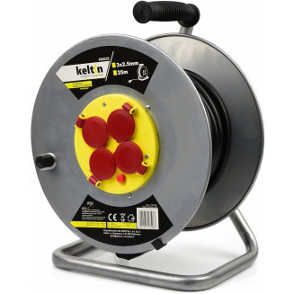 FÖRLÄNGNINGSLAD METALL/PLAST 25M 3X2,5MM2 KELTIN, GK00232