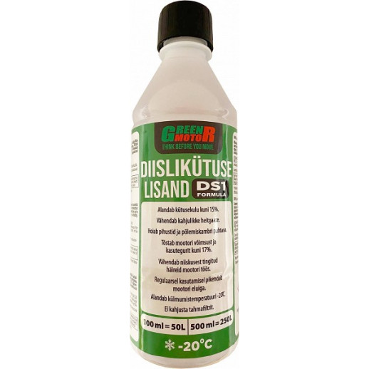 DIESEL ADDITIVE GREEN MOTOR DS1 500ML - 250 LITERS