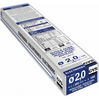 155 RUTILE ELECTRODES - STEEL- TYPE GY38 - Ø2.0 GYS, GYS085121