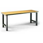 TABLE DE TRAVAIL AVEC PLATEAU EN BOIS. AVEC BORD MÉTALLIQUE 2000X760XH845MM HAZET (FABRIQUÉ EN ALLEMAGNE)