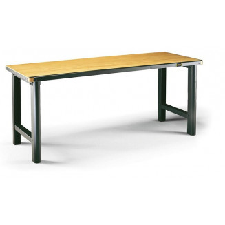 WORK TABLE WITH WOODEN TOP. METAL EDGE 2000X760XH845MM HAZET (MADE IN GERMANY), HAZ130-1