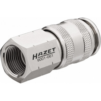 RACCORD RAPIDE AIR COMPRIME 5-EN-1 3/8&quot; FEMELLE US/EU/ITA/ESP/INDUSTRIEL/LINCOLN ETC HAZET, HAZ9001-061