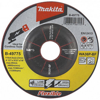 DISCO DA SMERIGLIO 125X4MM METALLO/ACCIAIO INOX (INOX) 1PZ MAKITA, MAKB-53110