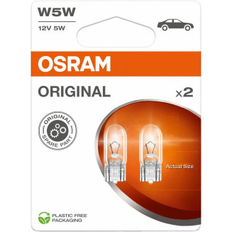 12V T10 PIRN 5W W2.1X9.5D W5W ORIGINAL BLISTER 2TK OSRAM, OS2825-2BL