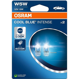 12V T10 PIRN 5W W2.1X9.5D W5W 4000K COOL BLUE INTENSE BLISTER 2TK OSRAM, OS2825CBN-2BL