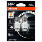12V W2.5X16Q LED Pære 2W P27/7W GUL PREMIUM BLISTER 2STK OSRAM