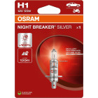 12V H1 POLTTO 55W P14.5S NIGHT BREAKER SILVER +100% BLISTER 1 KPL OSRAM