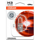 12V H3 LEMPUTĖ 55W PK22S ORIGINALI LIZDĖ 1 Vnt. OSRAM