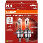 ЛАМПОЧКА H4 12 В 60/55 Вт P43T НОЧНОЙ ВЫКЛЮЧАТЕЛЬ СЕРЕБРЯНАЯ +100% 2 ШТ. OSRAM