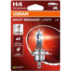 12V H4 BULB 60/55W P43T NIGHT BREAKER LASER II +150% BLISTER 1 KPL OSRAM
