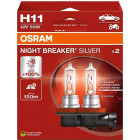 12V H11 POLTTO 55W PGJ19-2 YÖKATKAISIJA HOPEAA +100% 2KPL OSRAM