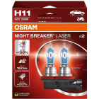 12V H11 POLTTO 55W PGJ19-2 YÖKATKAISIJALASER +150% 2KPL OSRAM