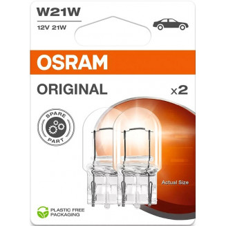 12V T20 PIRN 21W W3X16D W21W ORIGINAL BLISTER 2TK OSRAM, OS7505-2BL
