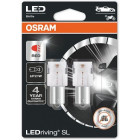 12V BA15S LED-POLTTO 1,4W P21W PUNAINEN LEDRIVING SL BLISTER 2 KPL OSRAM