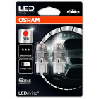 12V T20 LED-POLTTO 1,5W W3X16Q W21/5W PUNAINEN PREMIUM BLISTER 2 KPL OSRAM