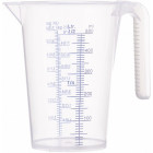 TRANSPARENT MEASURING JUG/POURING JUG 0.5L. WITH SCALE. SPOUT PRESSOL