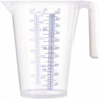 TRANSPARENT MEASURING JUG/POURING JUG 1L. WITH SCALE. SPOUT PRESSOL