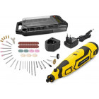 MINI AMOLADORA INALÁMBRICA PMTS 12V + 51 UNDS. JUEGO DE ACCESORIOS TROTEC