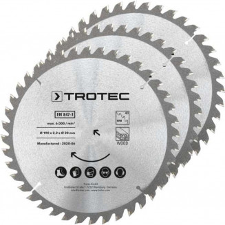 ПИЛЬНОЕ ПОЛОТНО 190X20X2,2 40T ПО ДЕРЕВО 3 ШТ. TROTEC, TC6215001331