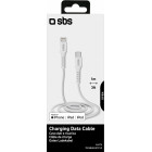 LATAUSKAAPELI 1,0 M LIGHTNING/APPLE - USB-C WHITE SBS